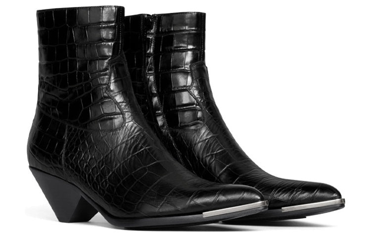 CELINE Conique Ankle Boots Men's Black