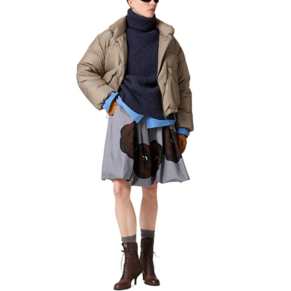 MIU MIU Down Jacket Women's Mud Gray