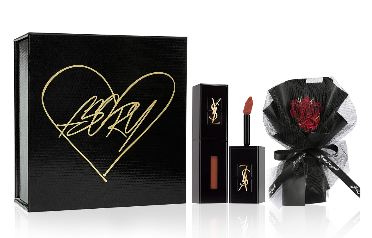 SAINT LAURENT Clarinet Lip Gloss Mirror Finish Easy-to-Blend Glossy Lip 5.5ml+Black Gold Box