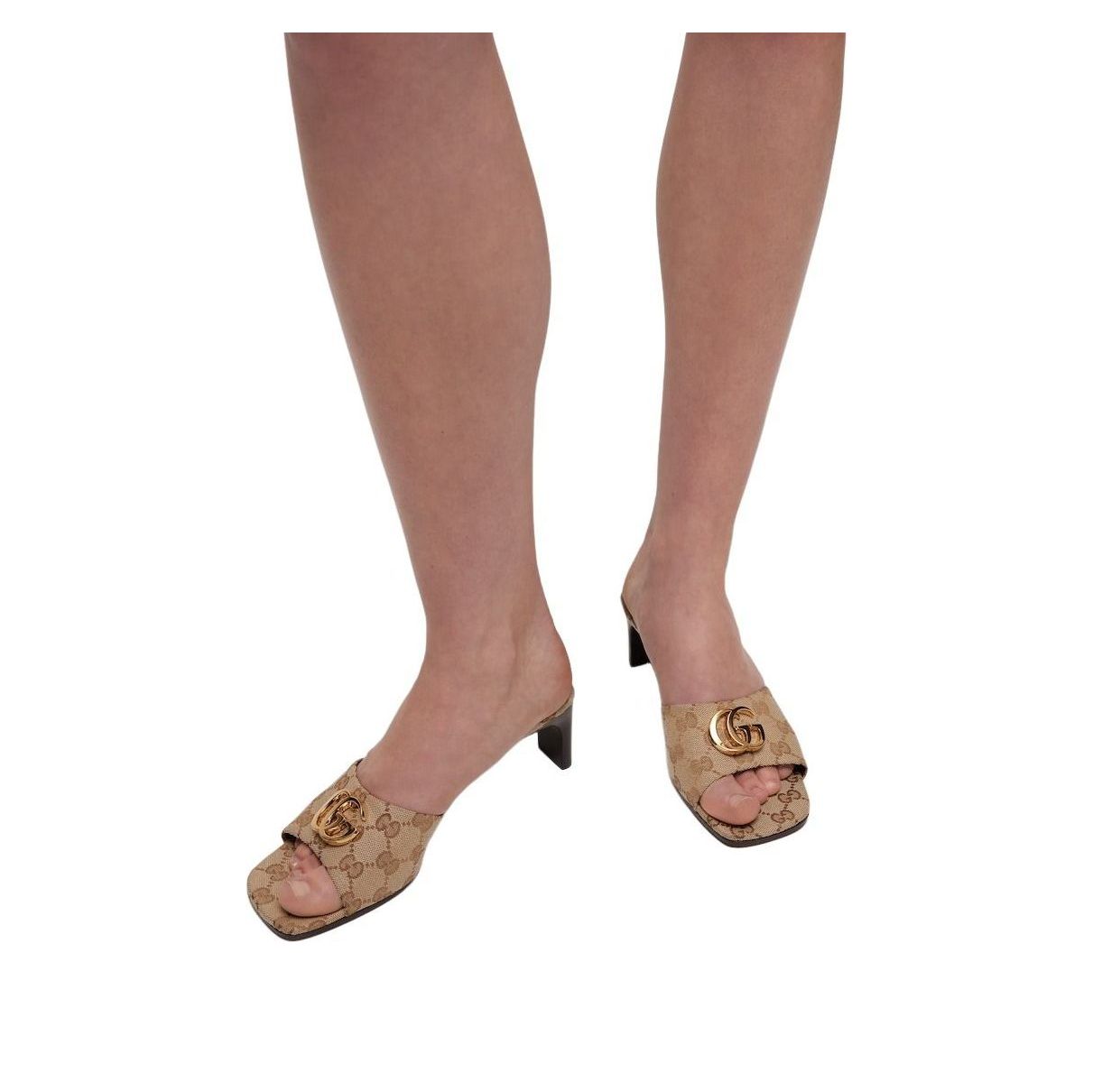 (WMNS) Gucci Slide Sandal with Double G 'Sand Dark Brown' 871481-FAFUW-9611