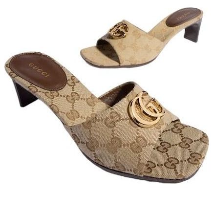 (WMNS) Gucci Slide Sandal with Double G 'Sand Dark Brown' 871481-FAFUW-9611