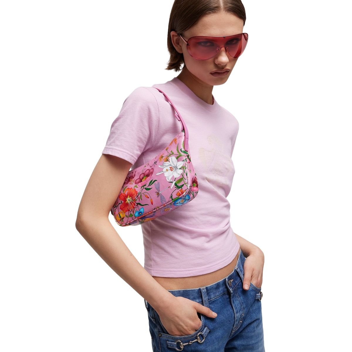 (WMNS) Gucci Lady Lunetta Small Shoulder Bag 'Pink Multicolor' 874743-FAF8S-8642