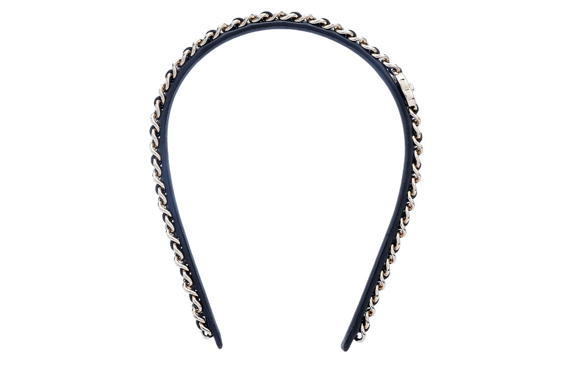 CHANEL Lambskin Headbands Women's Black