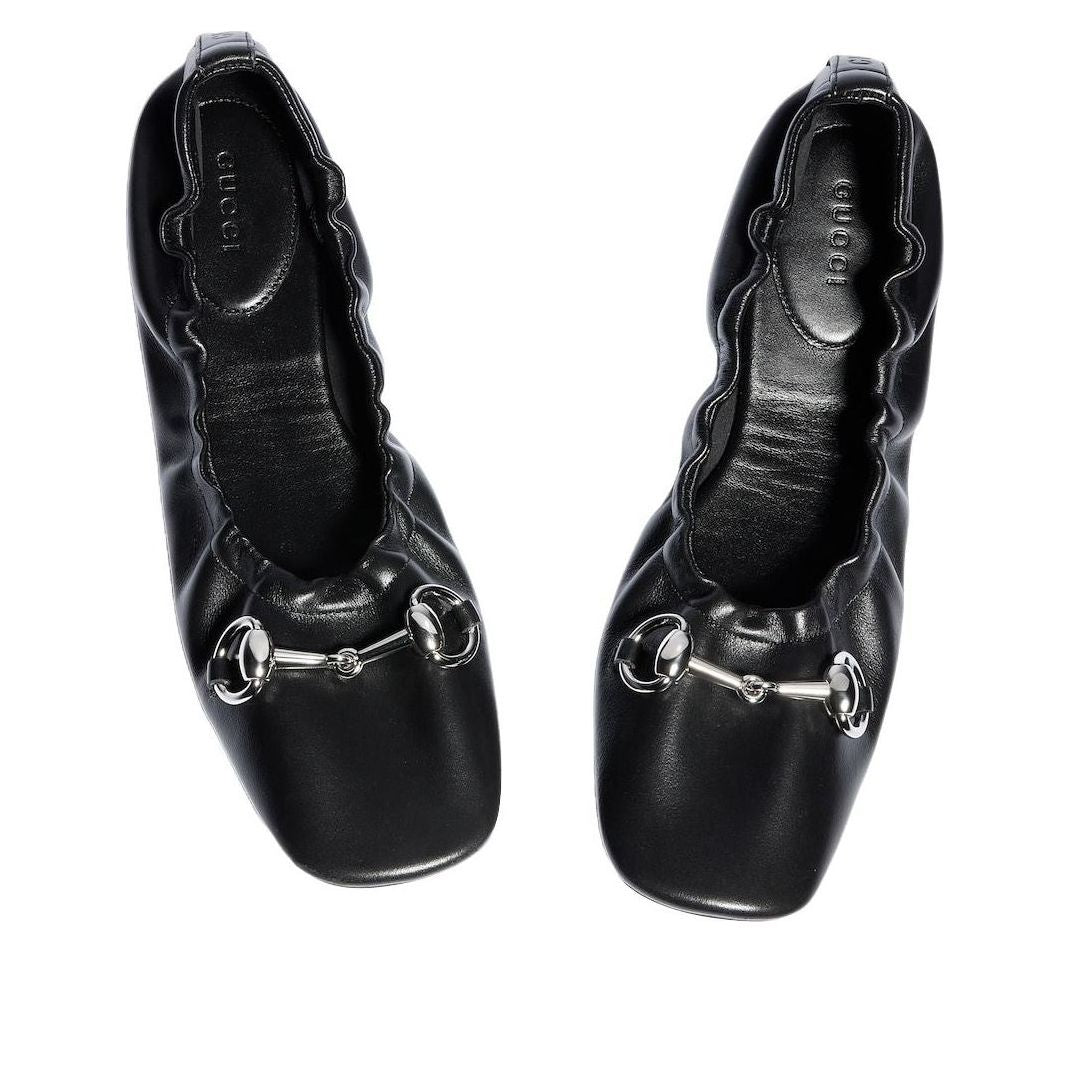 (WMNS) Gucci Prima Ballet Flat 'Black' 875322-AAF3Q-1000