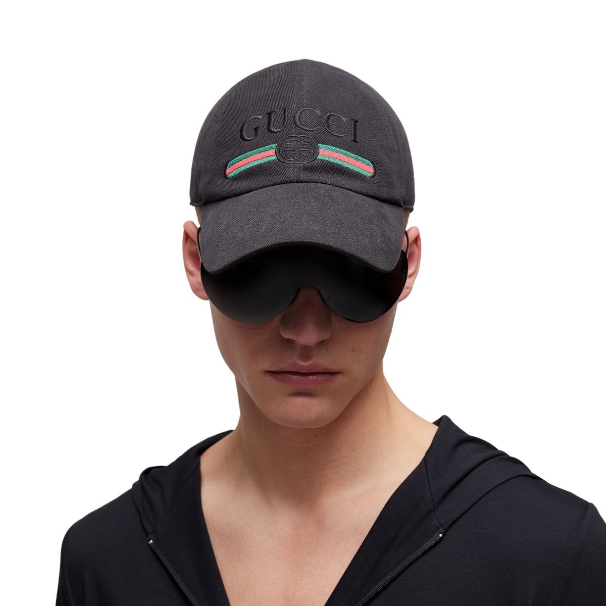 Gucci Cotton Baseball Hat with Embroidery 'Black' 875736-4HBKG-1060