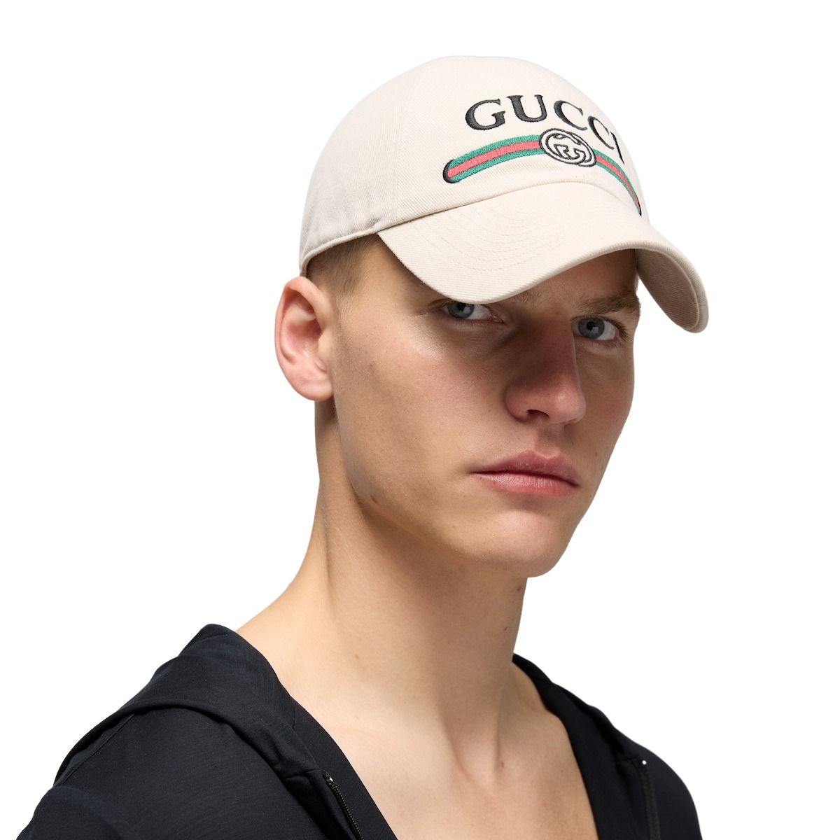 Gucci Cotton Baseball Hat with Embroidery 'Ivory' 875736-4HBKH-9779