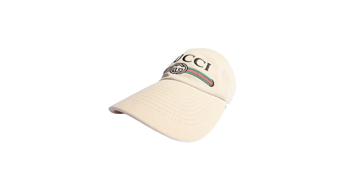 Gucci Cotton Baseball Hat with Embroidery 'Ivory' 875736-4HBKH-9779