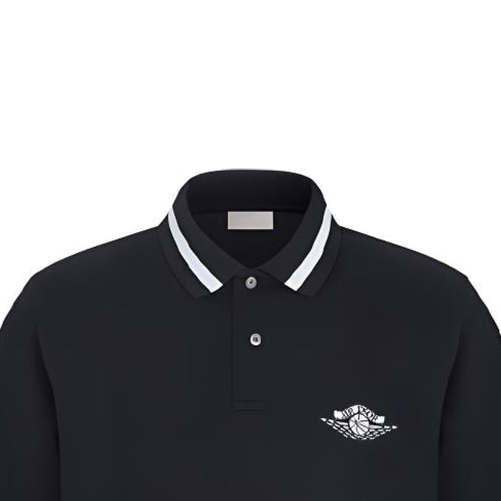 DIOR x Air Jordan Polo Shirt Unisex Black