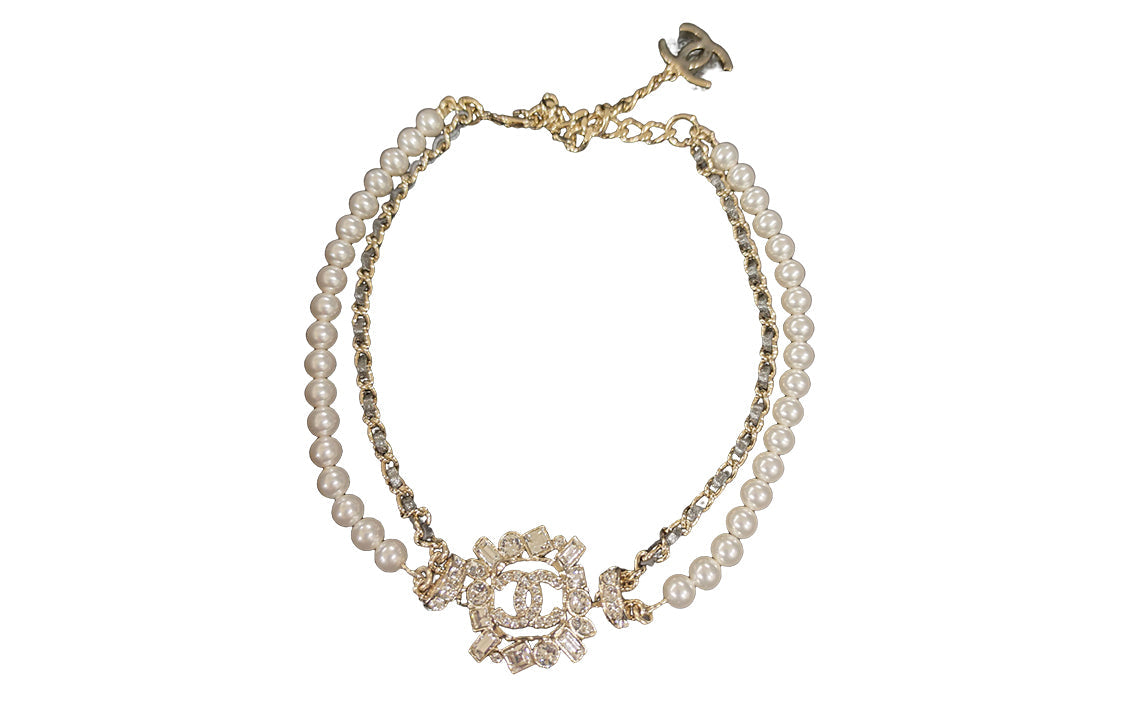 CHANEL Necklaces Women's Gold