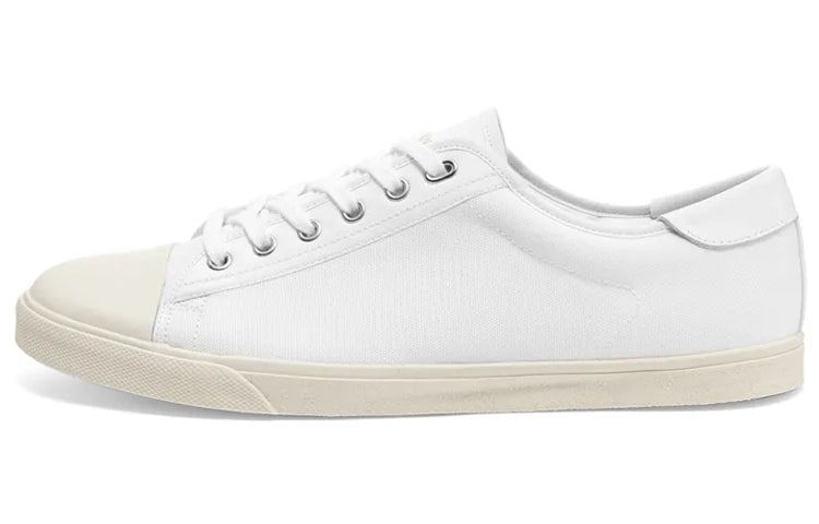 CELINE CANVAS Low-Top Canvas Shoes Men's White