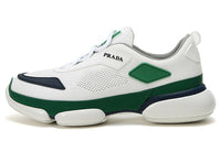 PRADA Cushioning Height Increasing Low-Top Casual Shoes Men's White