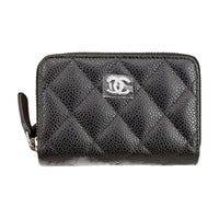 CHANEL Classic Zipped Coin Purse Black AP0216