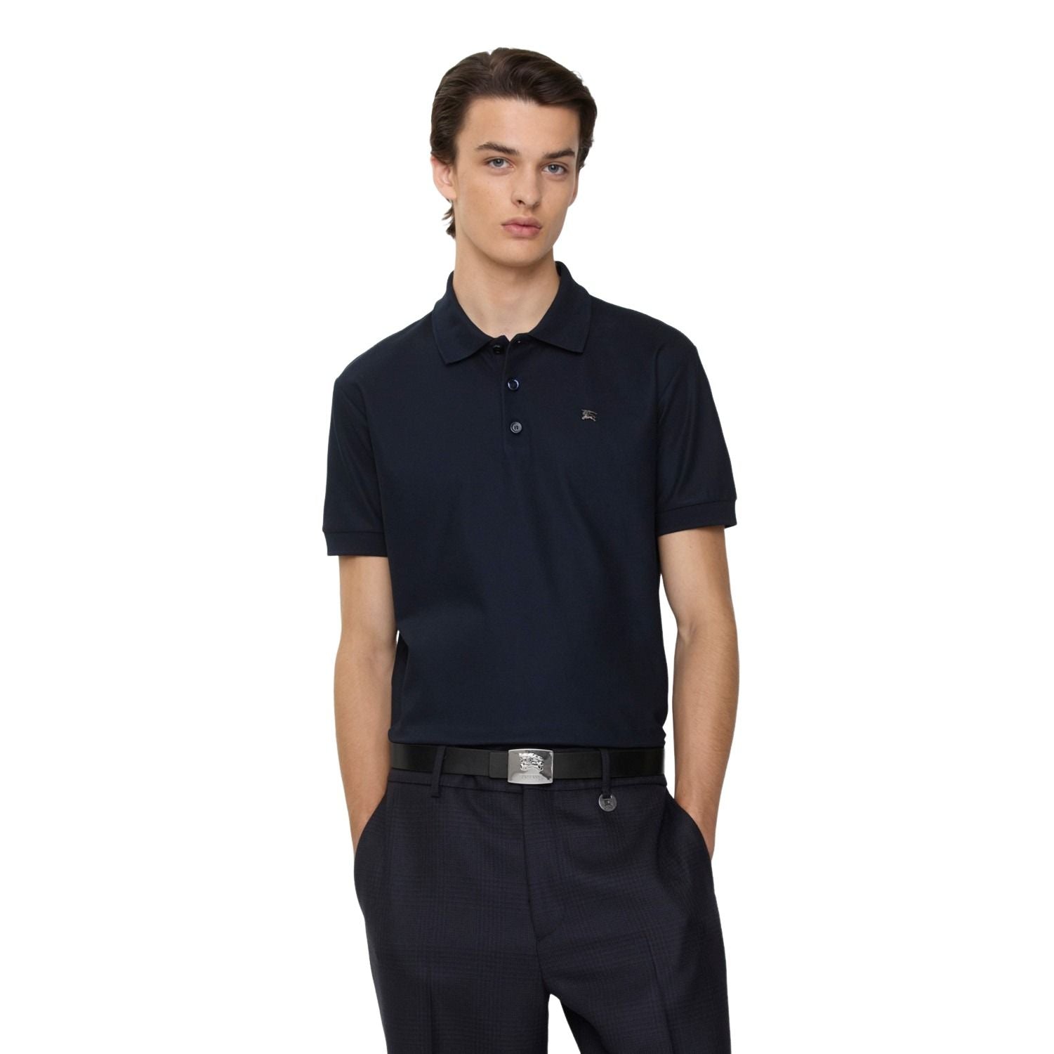 Burberry 25 Metal EKD Cotton Polo Shirt 'Navy' 81161821