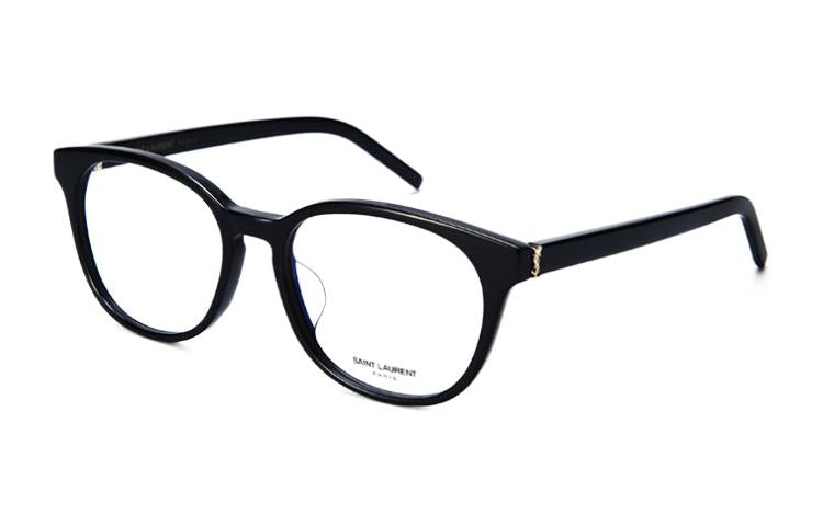 SAINT LAURENT Plate Frame Oval Eyeglass Frames Women's Black