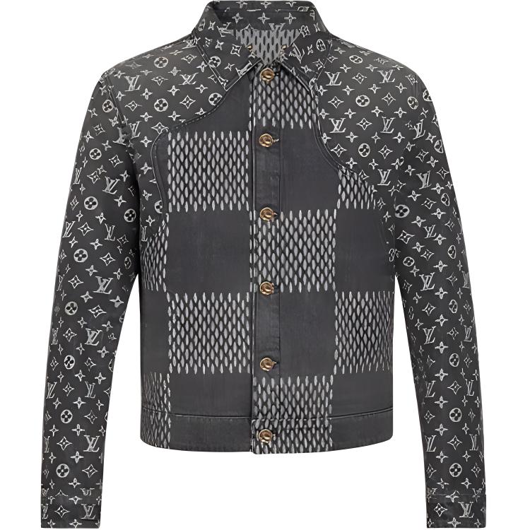 LOUIS VUITTON X Nigo Giant Damier Waves Mngm Denim Jacket