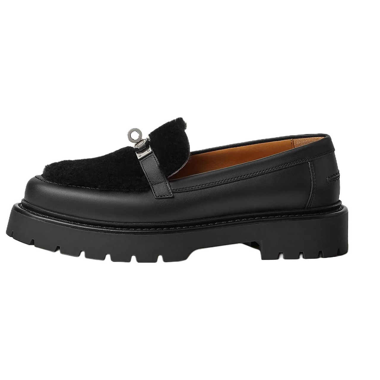 HERMES Loafers Women's Black