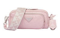 PRADA Soft Sheep Leather Crossbody Bag Shoulder Bag Women's Snow Pink