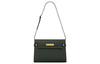 SAINT LAURENT SL MANHATTAN Leather Crossbody Bag, Shoulder Bag Women's Dark Green