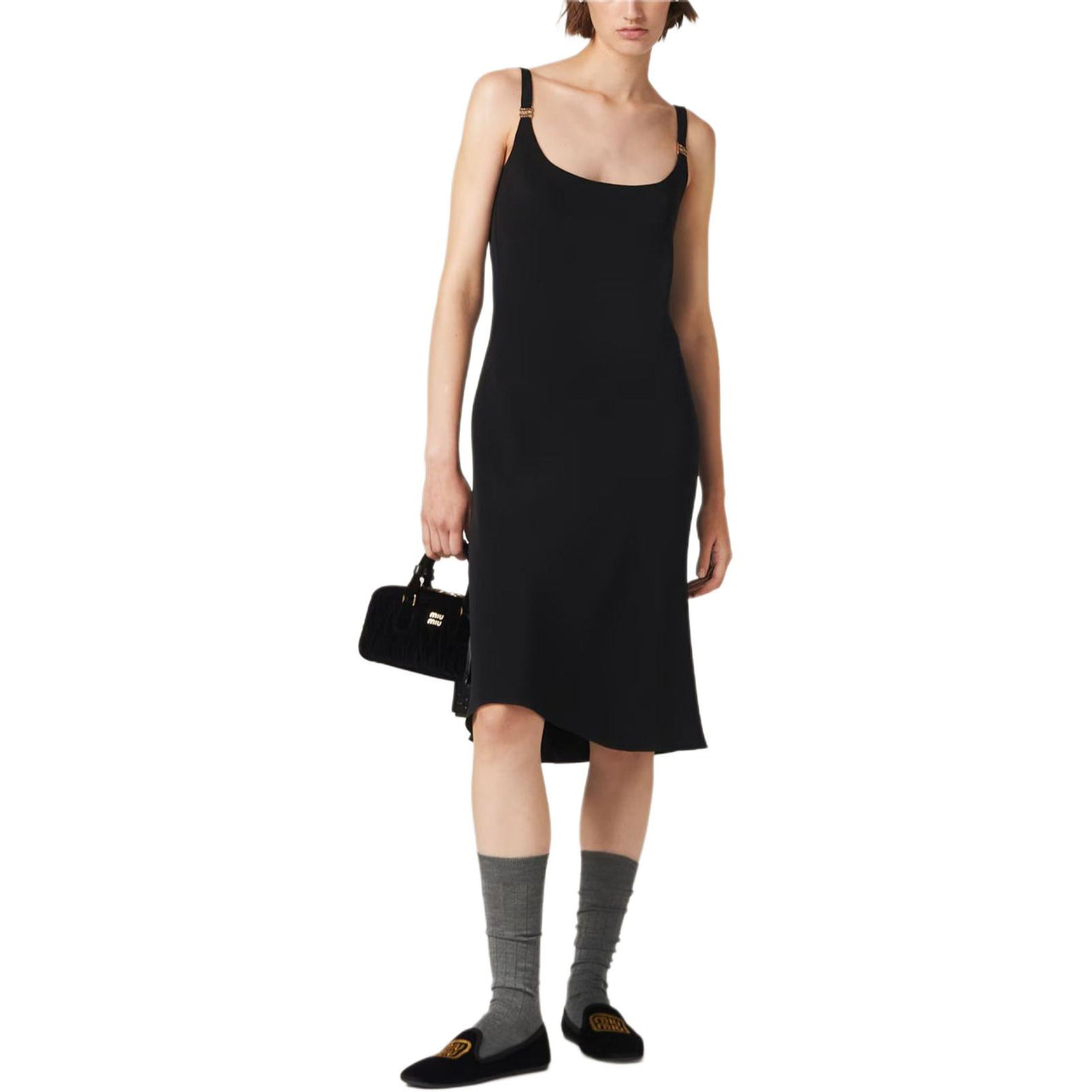 MIU MIU Slip Dress Women's Black