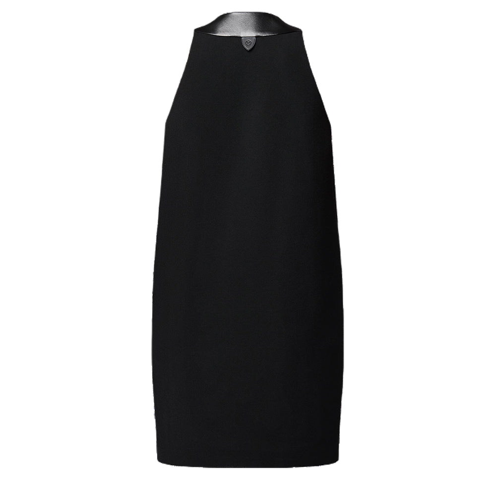 LOUIS VUITTON Leather Accent Straight Dress