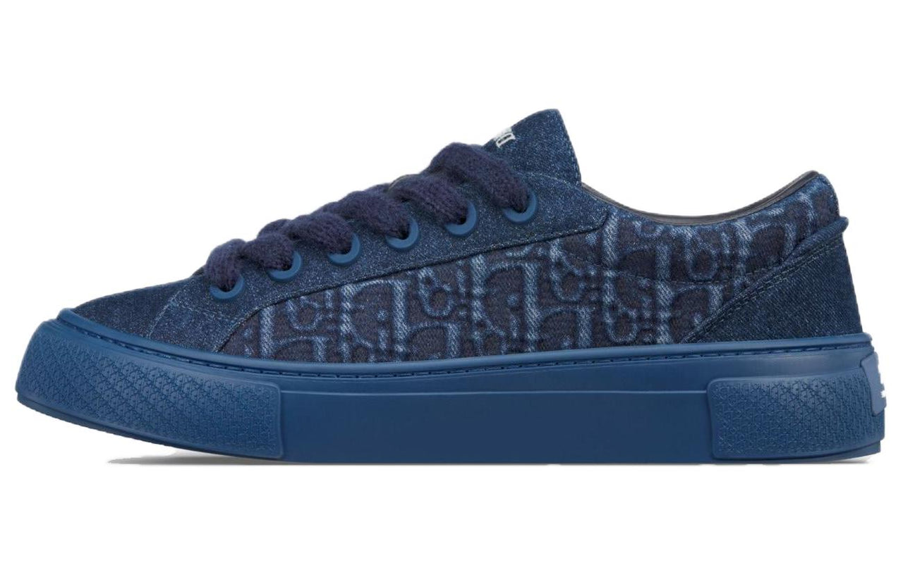 DIOR B33 Platform Shoes Low Top Skateboard Shoes Men's Blue
