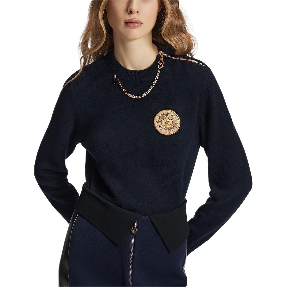 LOUIS VUITTON 1ABYRG Chain Detail Patch Sweater