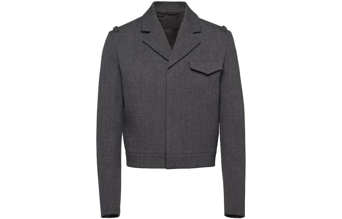 PRADA Jackets Men Gray