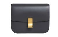CELINE Classic Bo Polished Cow Leather Tofu Cube Bag Crossbody Bag Shoulder Bag Women's Candy Color/Smoke Black