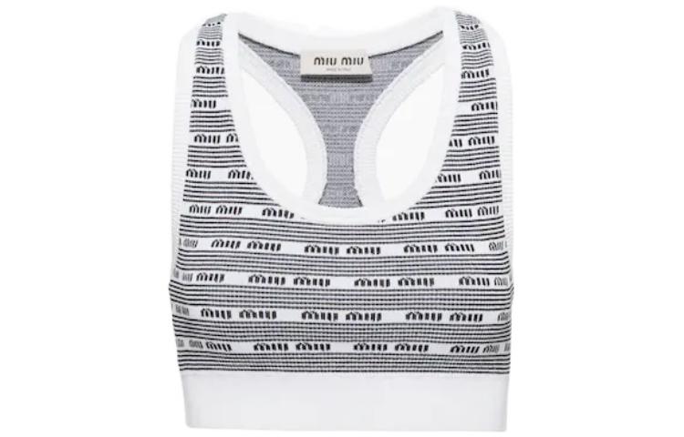MIU MIU Tank Tops Women's Black/White