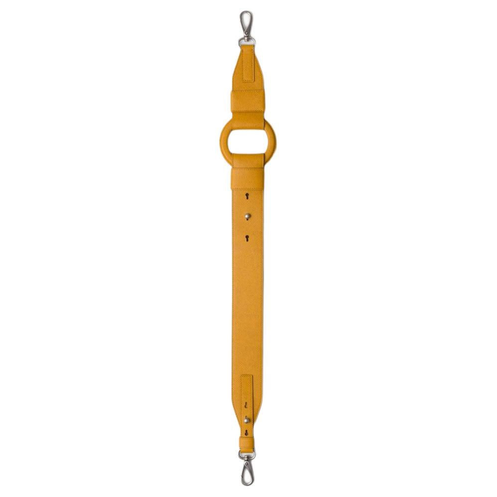 PRADA Saffiano Leather Bag Straps Women's Yellow
