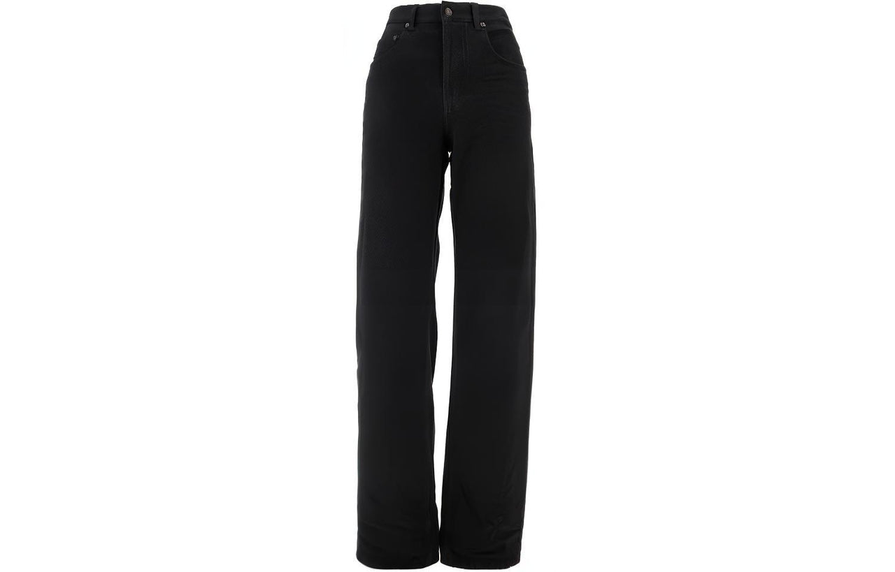 SAINT LAURENT High-Rise Straight Leg Jeans