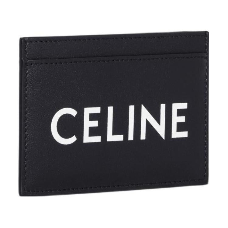 CELINE Cow Leather Card Holder Men's Black