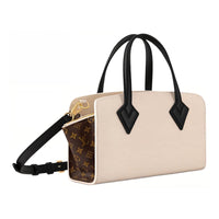 LOUIS VUITTON Varenne Leather Handbag Shoulder Bag Crossbody Bag Women's Beige & Black