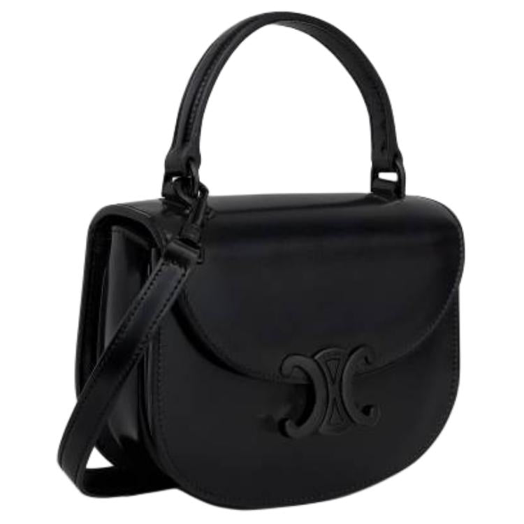 CELINE Besace Calfskin Shoulder Bag, Crossbody Bag, Handbag Mini Women's Black