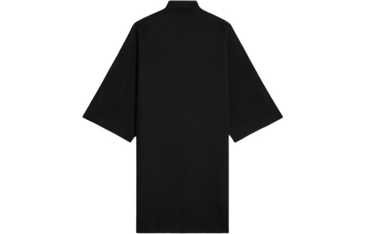 CELINE High Collar Cape In Double Face Cashmere Coat Women's Black