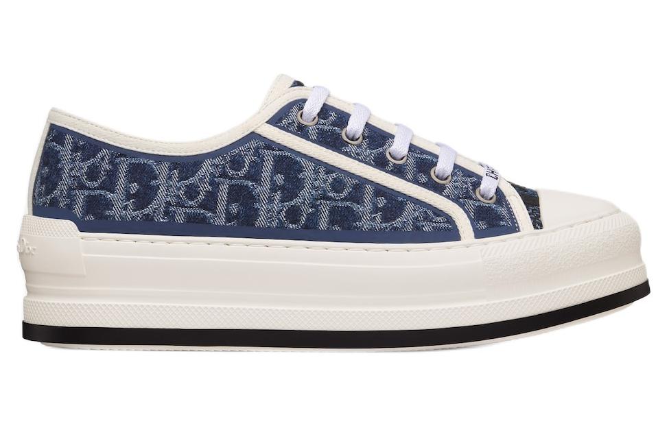 DIOR Walk'n'Dior Platform Shoes Low Top Skateboard Shoes Women's Blue