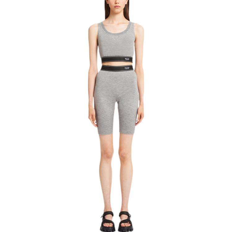 PRADA Tank Tops Women's Gray