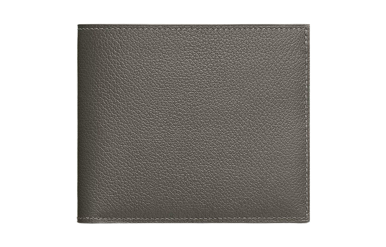 HERMES MC² Euclide Epsom Leather Card Clip Wallets Unisex 0L Grismeyer Cumulonimbus Gray