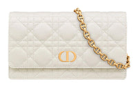 DIOR Caro Cow Leather Handheld Fanny Pack, Shoulder Bag, Crossbody Bag Women's Milk White