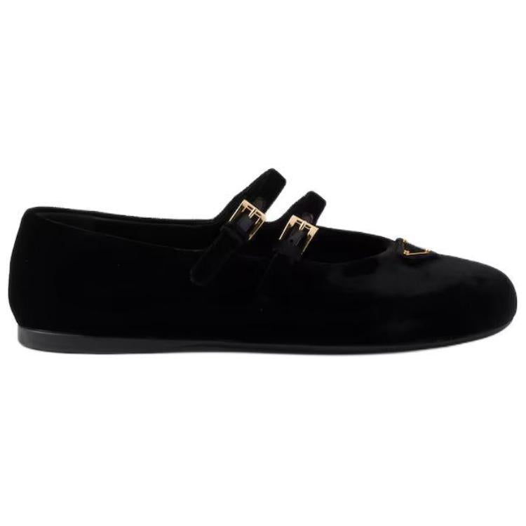 PRADA Flat Casual Single Shoes Women's Black