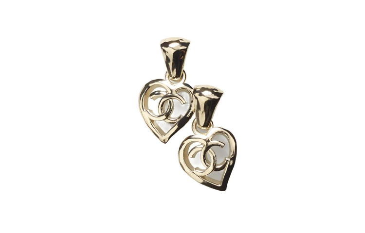 CHANEL Metal Earrings Women's Gold