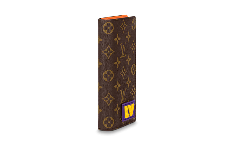 LOUIS VUITTON Hinge Brazza Wallet Monogram Brown