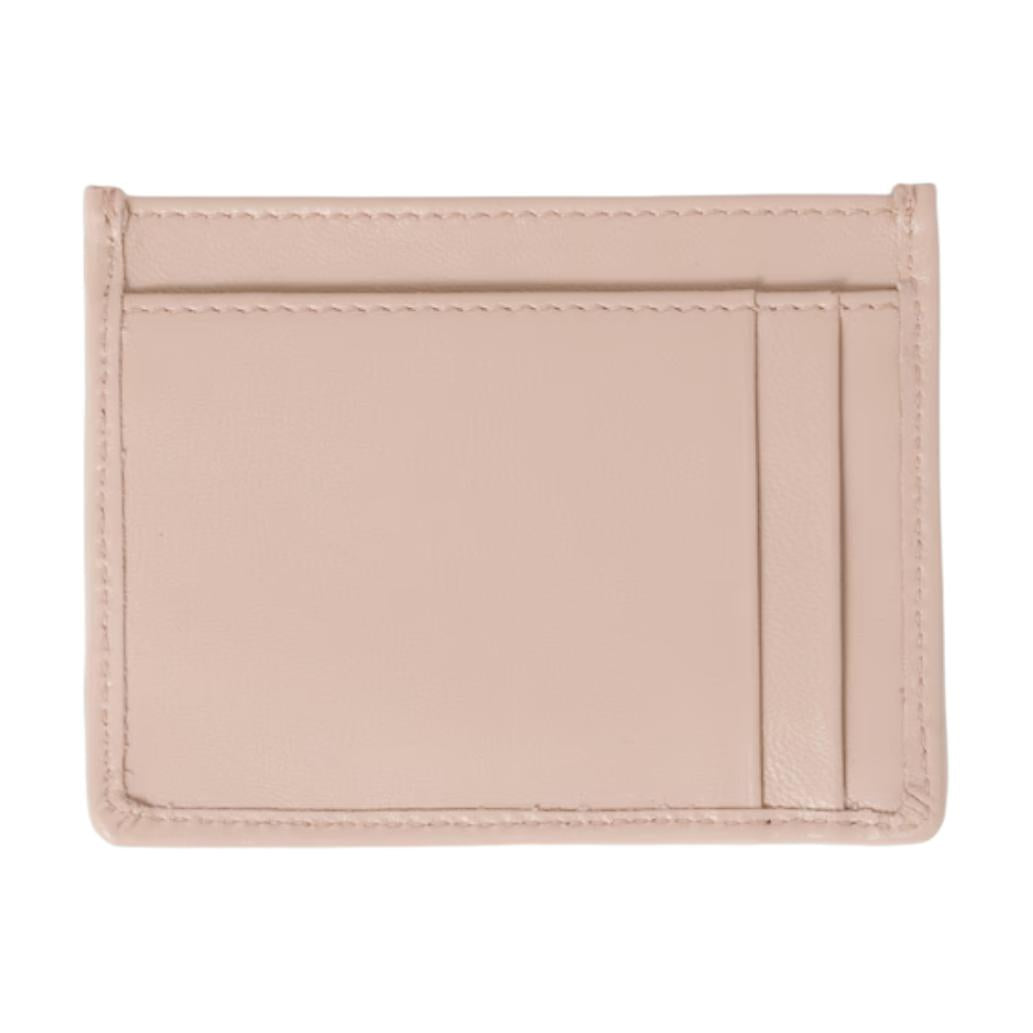 MIU MIU Quilting Nappa Leather Card Holder Women's Light Pink