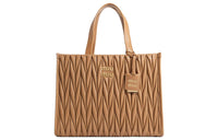 MIU MIU Matelassé Soft Sheep Leather Tote Bag Shopping Bag Shoulder Bag Crossbody Bag Handbag Women's Camel