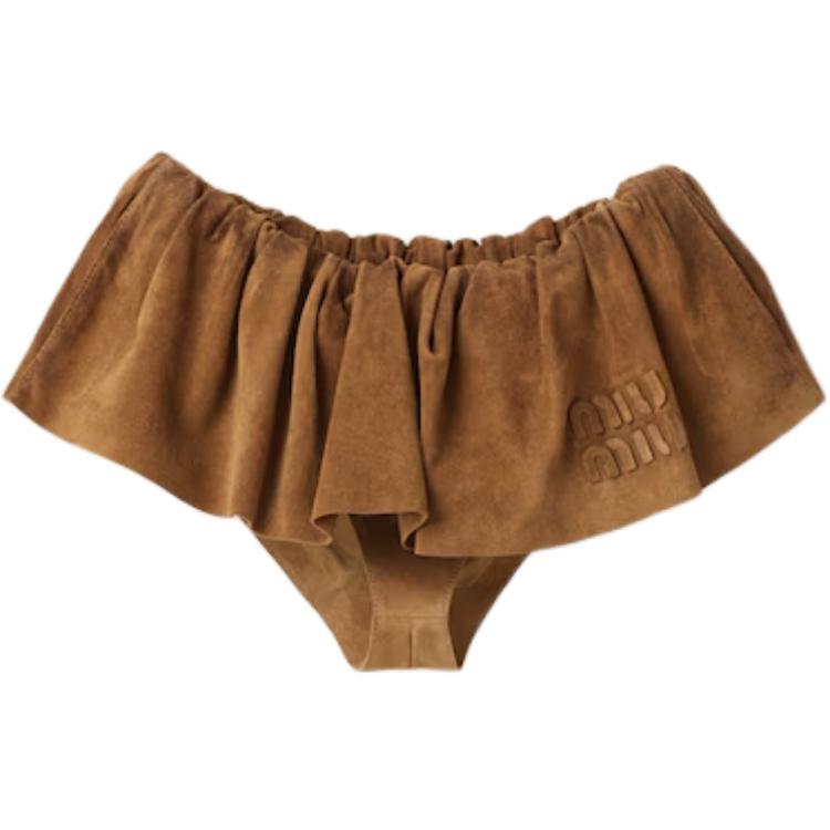 MIU MIU Casual Short Skirts Women's Gray Dove