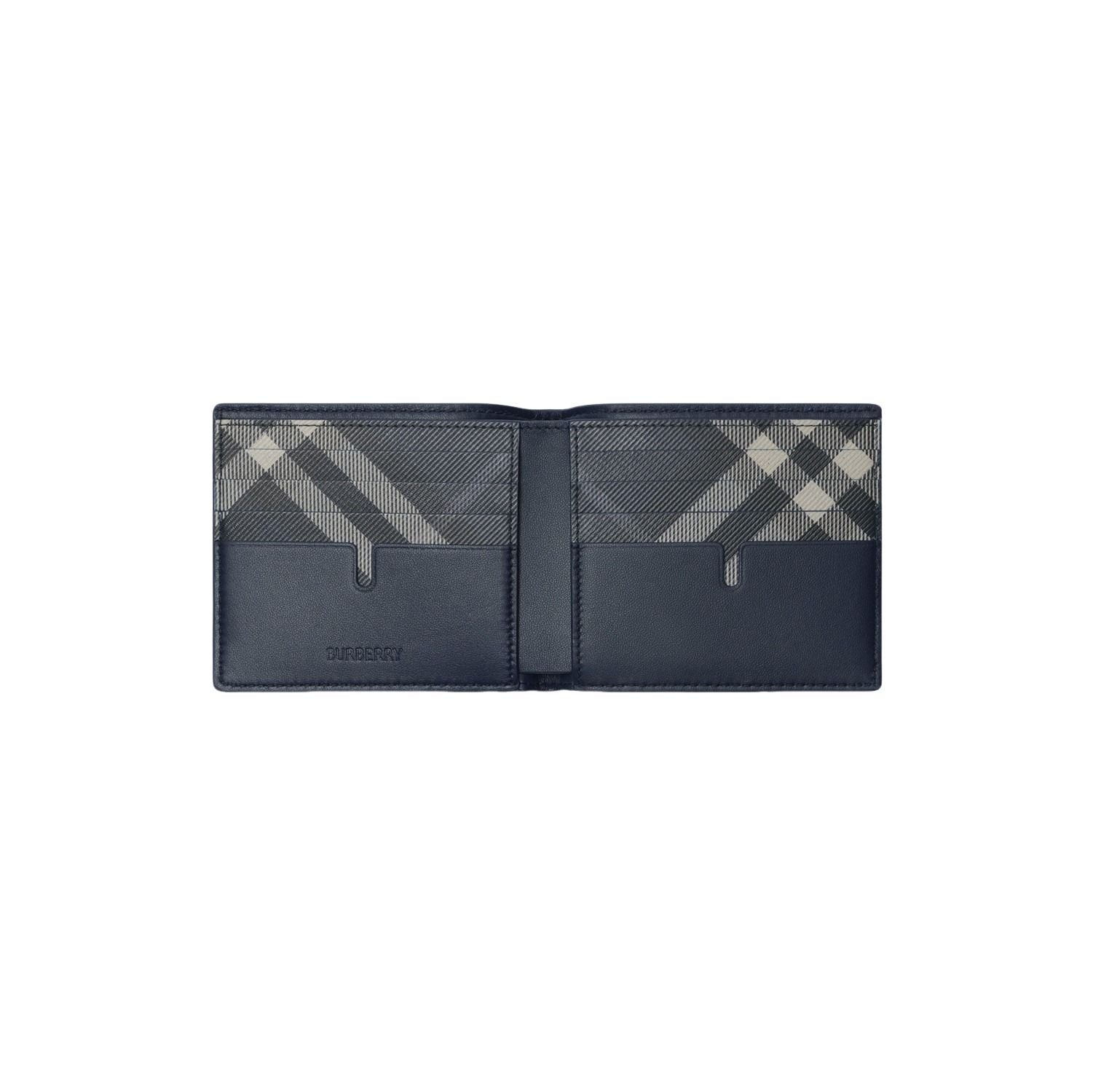 Burberry 26 Pop Check Bifold Wallet 'Midnight Blue' 81189851