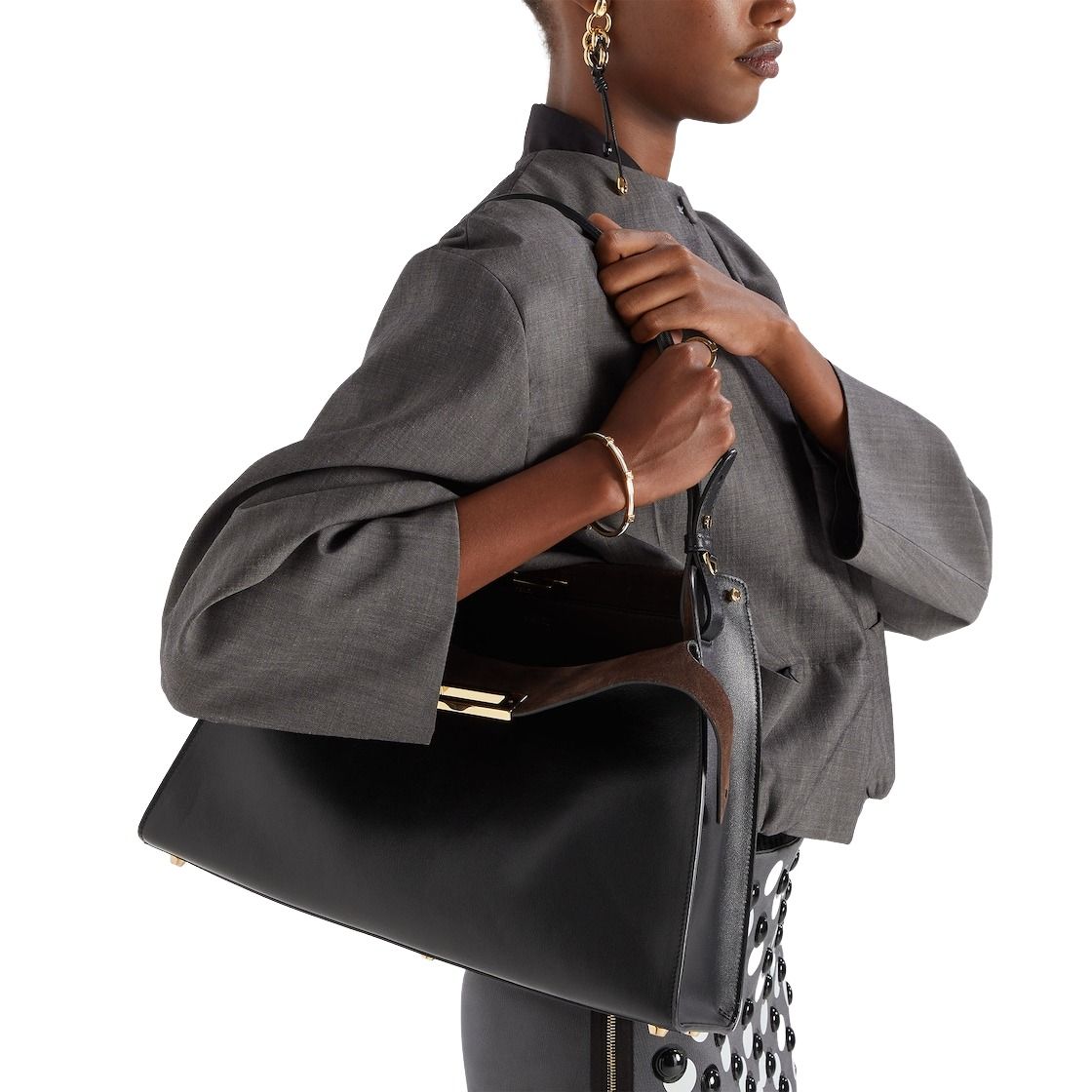 (WMNS) Fendi Way Medium 'Black Chocolate' 8BN368AWPFF1DDQ