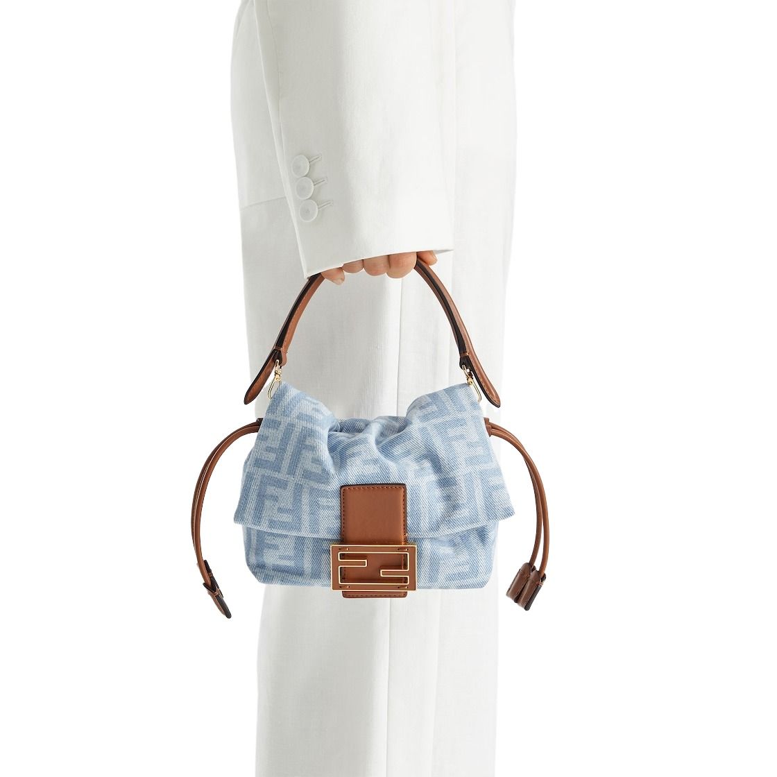 (WMNS) Fendi Mamma Baguette Small 'Light Blue' 8BS105AY6QF1WM6