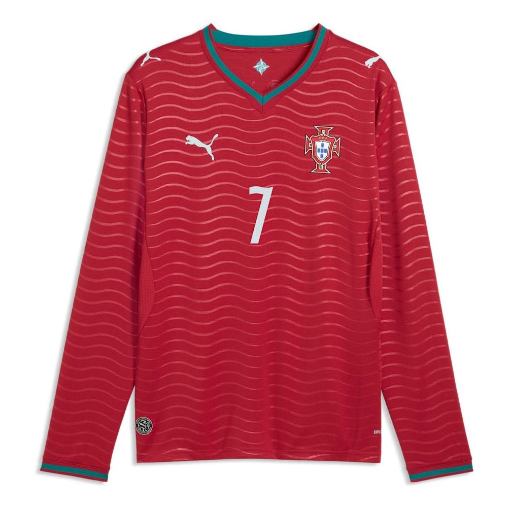 PUMA Portugal 2026 Long Sleeve Home Jersey Player 'Club Red Green Lagoon' 788142-77
