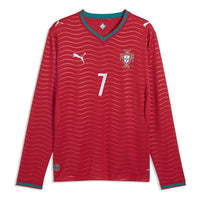 PUMA Portugal 2026 Long Sleeve Home Jersey Player 'Club Red Green Lagoon' 788142-77